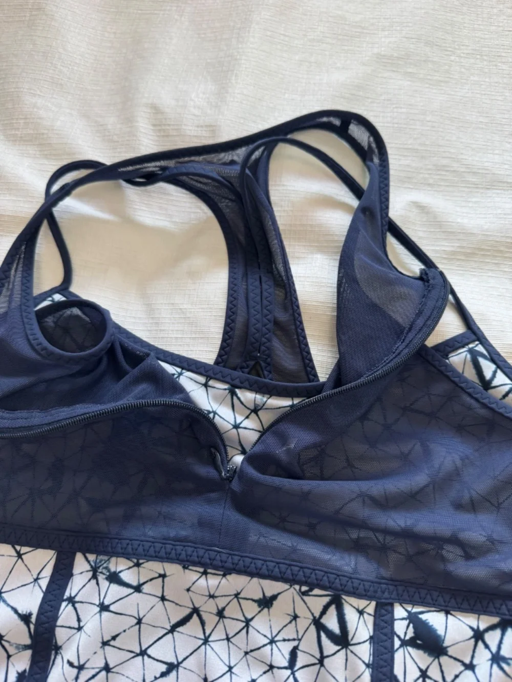lululemon athletica Navy and White Patterned Tank Top 6